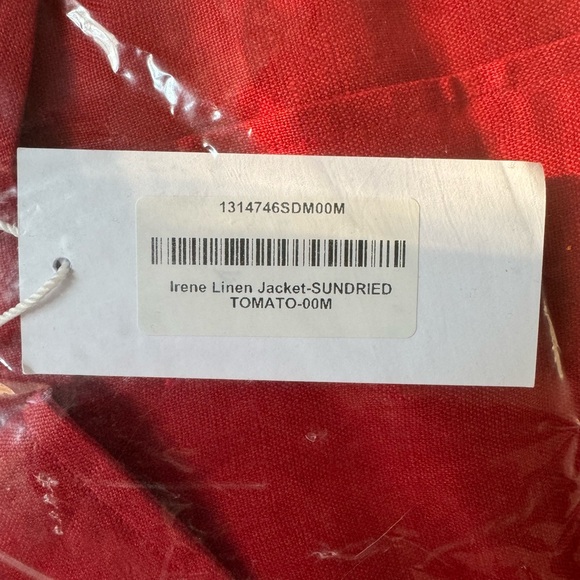 NWT Reformation Irene Linen Jacket in Tomato (Size M) - Picture 7 of 7